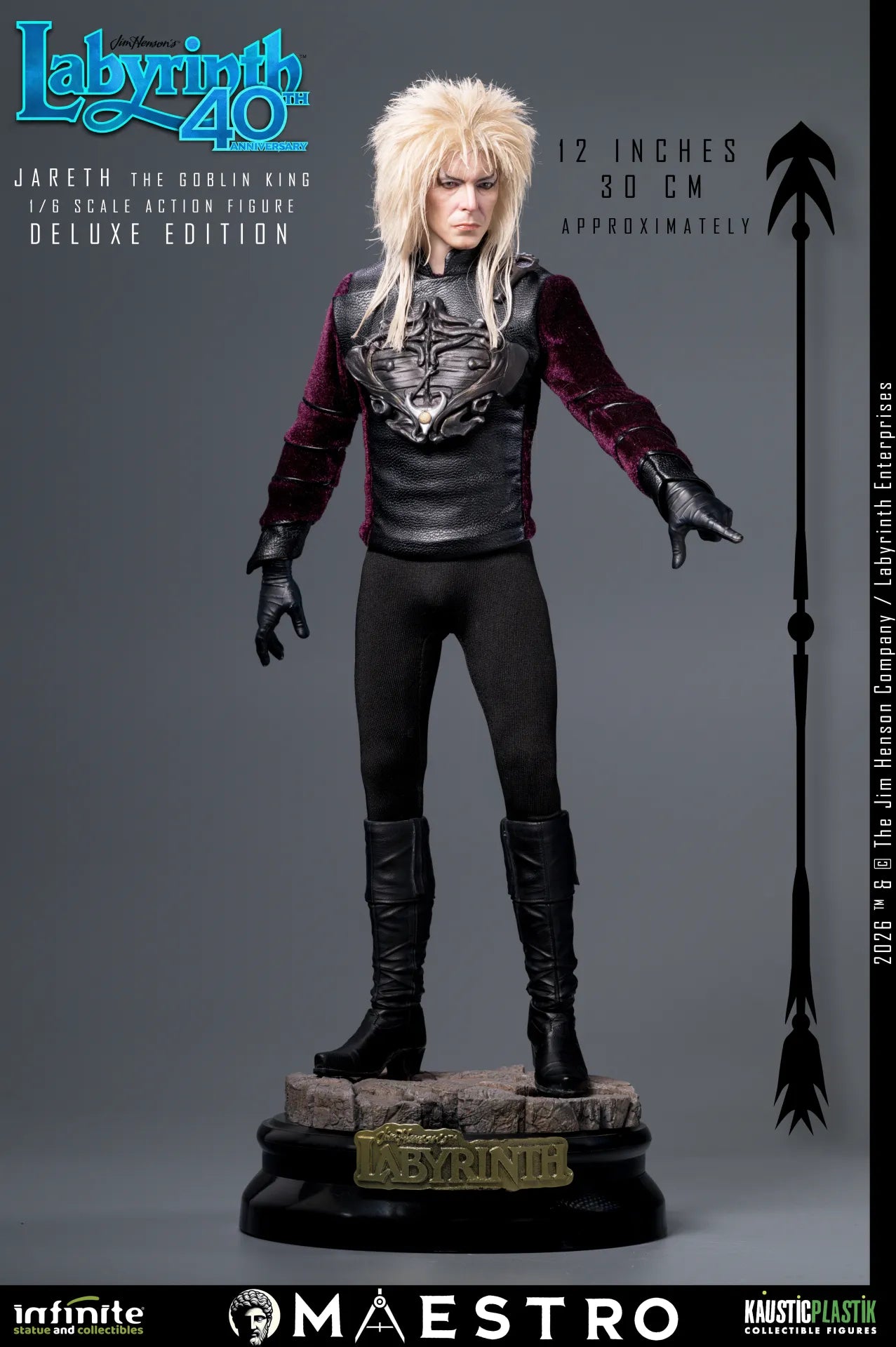 JARETH THE GOBLIN KING FIGURA 1/6 DELUXE EDITION LABYRINTH 30 CM