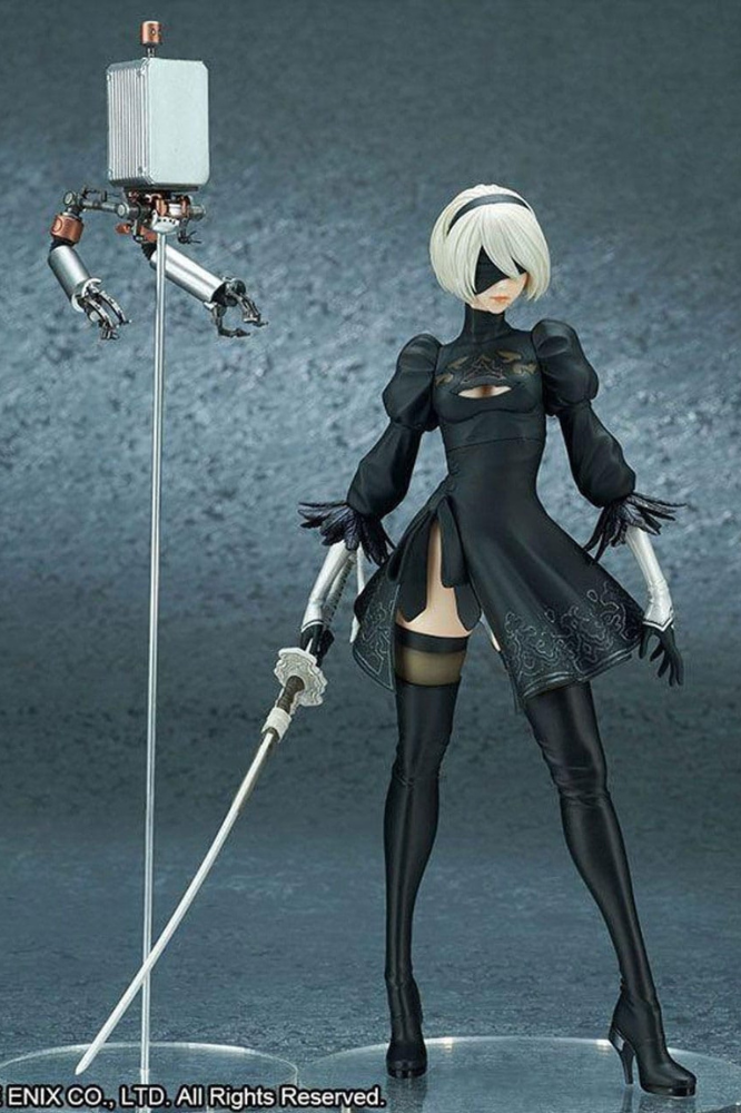 Estatua 2B NieR:Automata Deluxe Version 30 cm PVC (Square Enix) – Figura coleccionable oficial con base.
