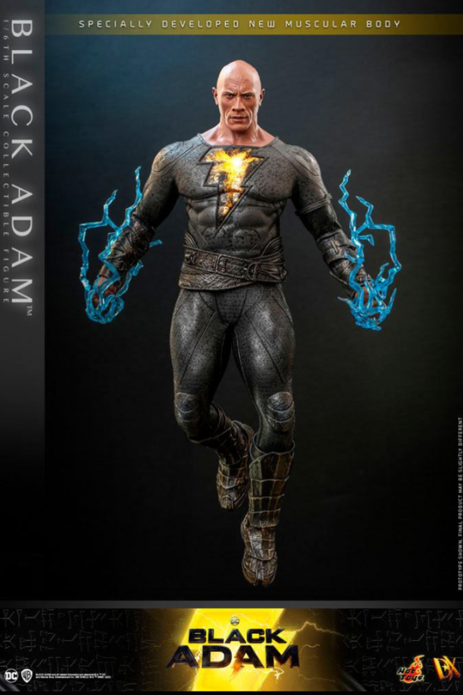 Figura Black Adam DX Hot Toys escala 1/6 con luz LED