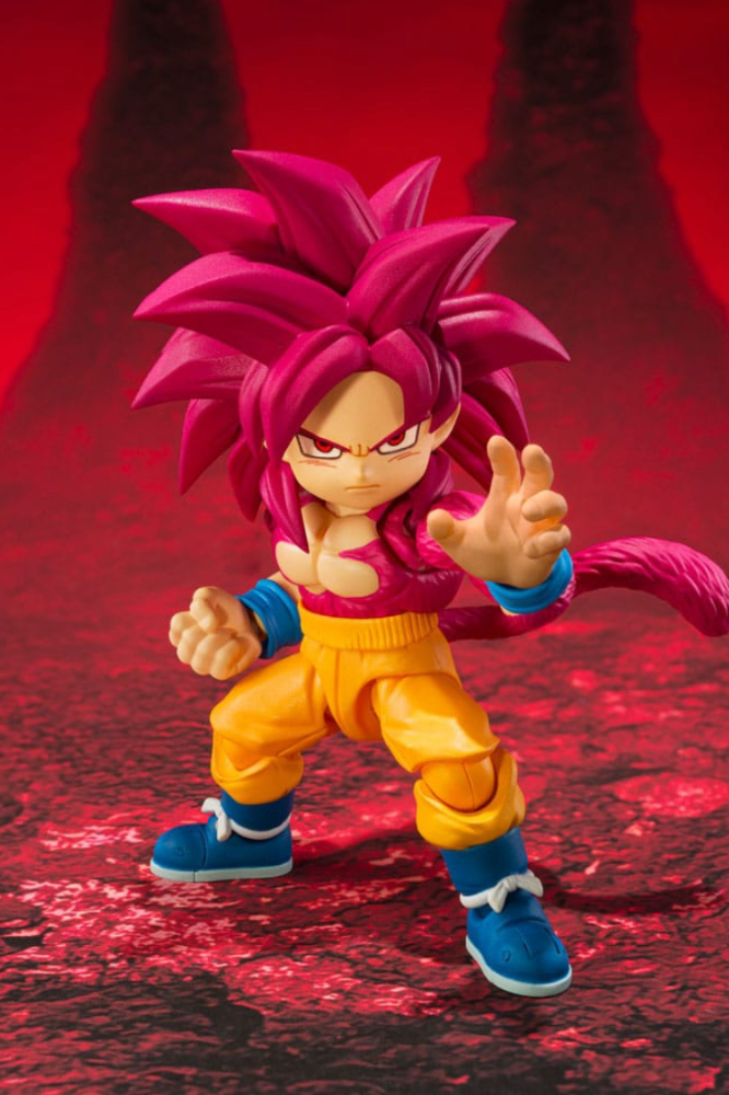 SON GOKU SUPER SAIYAN 4 – MINI FIGURA 8 CM (S.H. FIGUARTS – DRAGON BALL DAIMA)