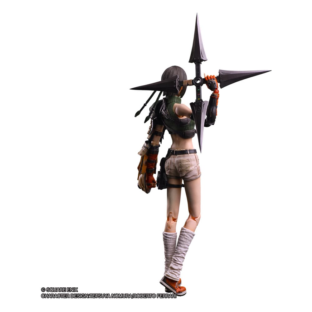 Figura articulada de Yuffie Kisaragi mostrando el detalle de su atuendo – Final Fantasy VII Play Arts Kai