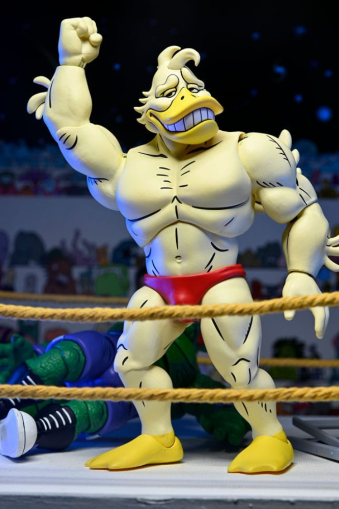 Figura Ace Duck NECA Stump Wrestling 18 cm basada en Teenage Mutant Ninja Turtles Archie Comics.