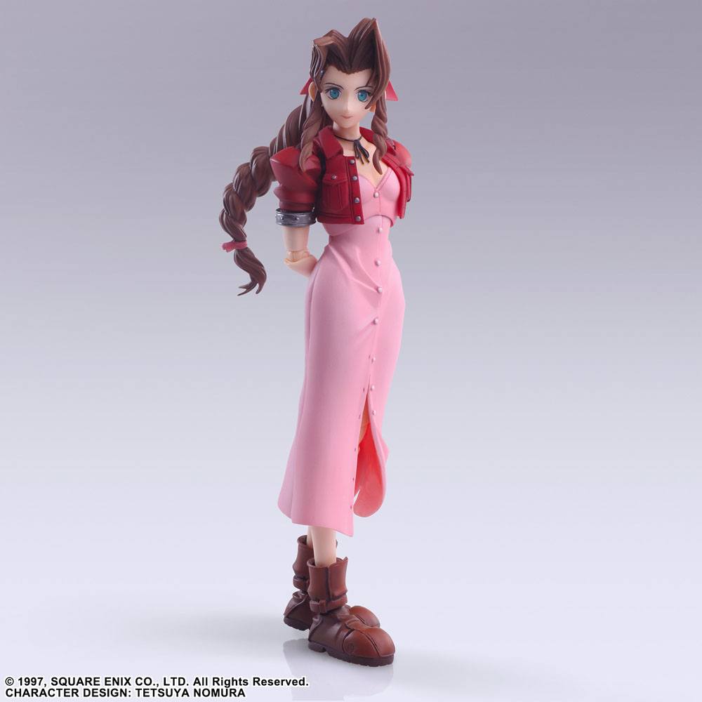 Aerith Gainsborough Bring Arts Final Fantasy VII figura oficial articulada 14 cm.