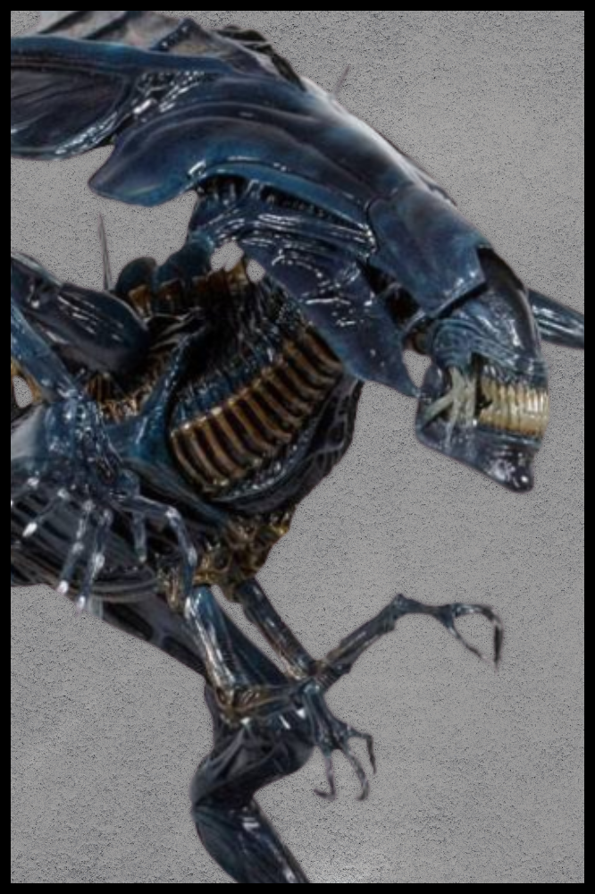 Comparativa de tamaño Alien Queen con figura marine – NECA 38 cm