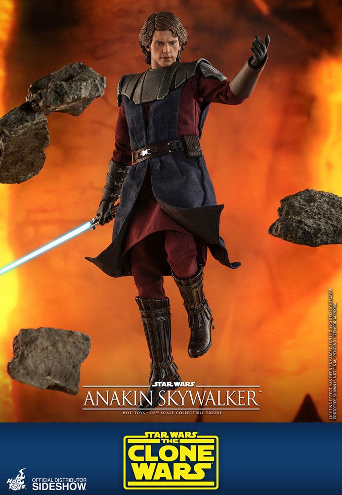 Detalle figura articulada Hot Toys Anakin Skywalker escala 1/6.