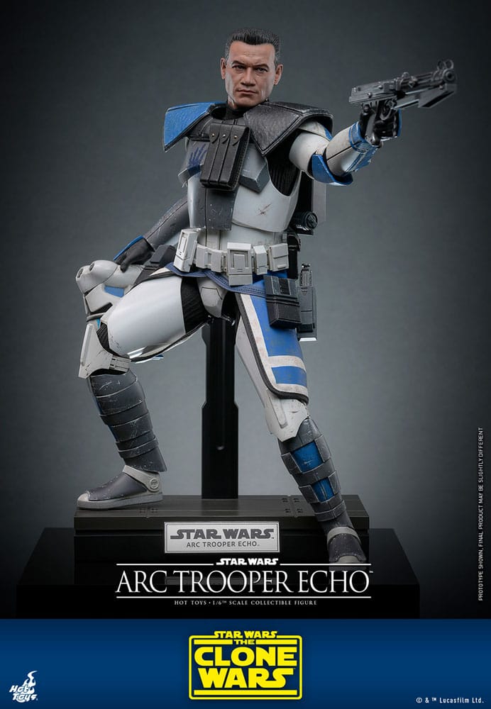 Figura articulada 1/6 Arc Trooper Echo con armadura detallada y rifle