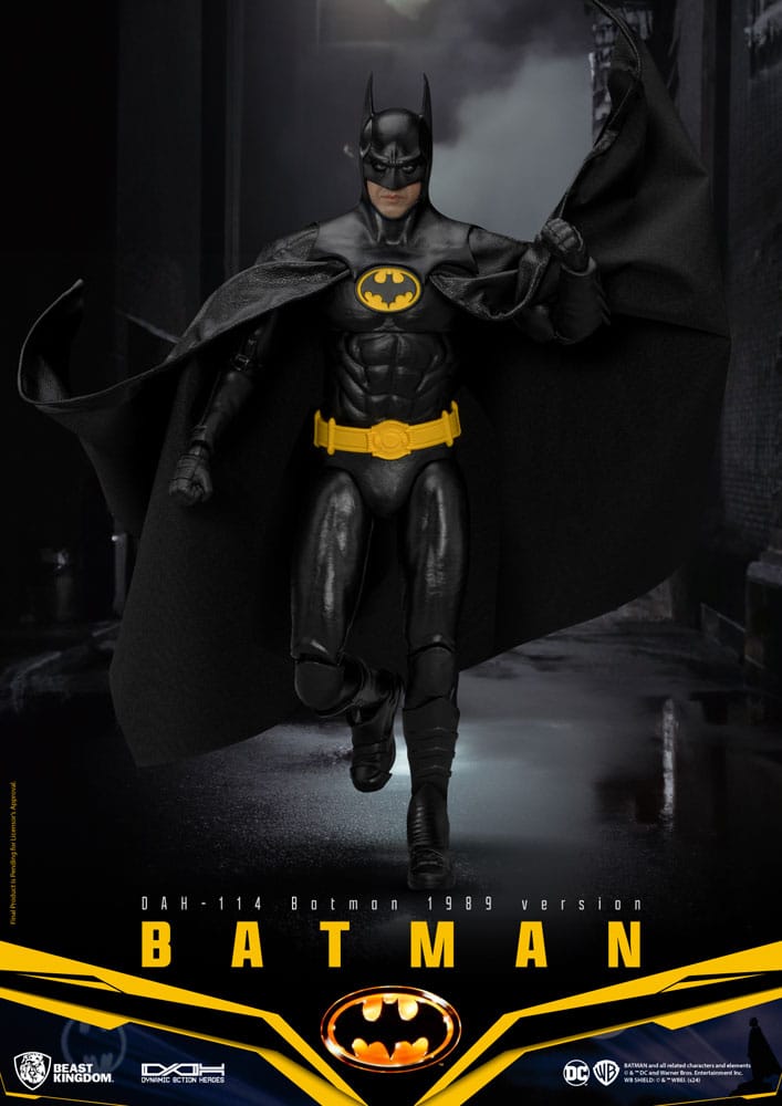Batman versión Michael Keaton con base y accesorios clásicos – escala 1/9