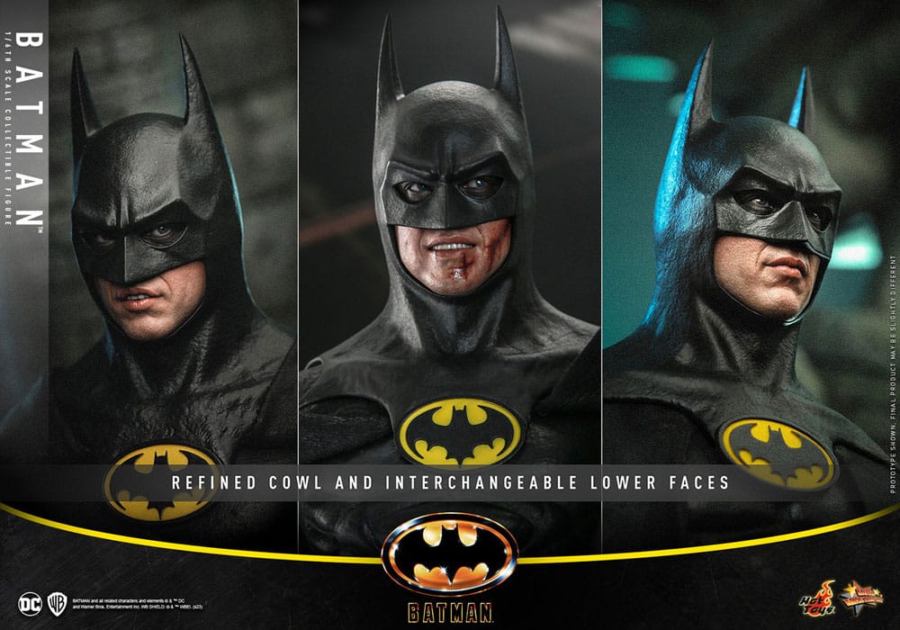 Cabezas y piezas intercambiables del casco de Batman Hot Toys