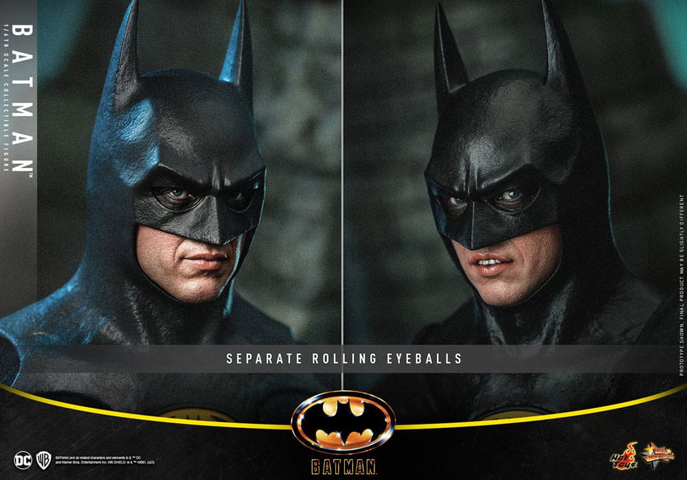Diferentes expresiones del rostro de Batman con movimiento de ojos