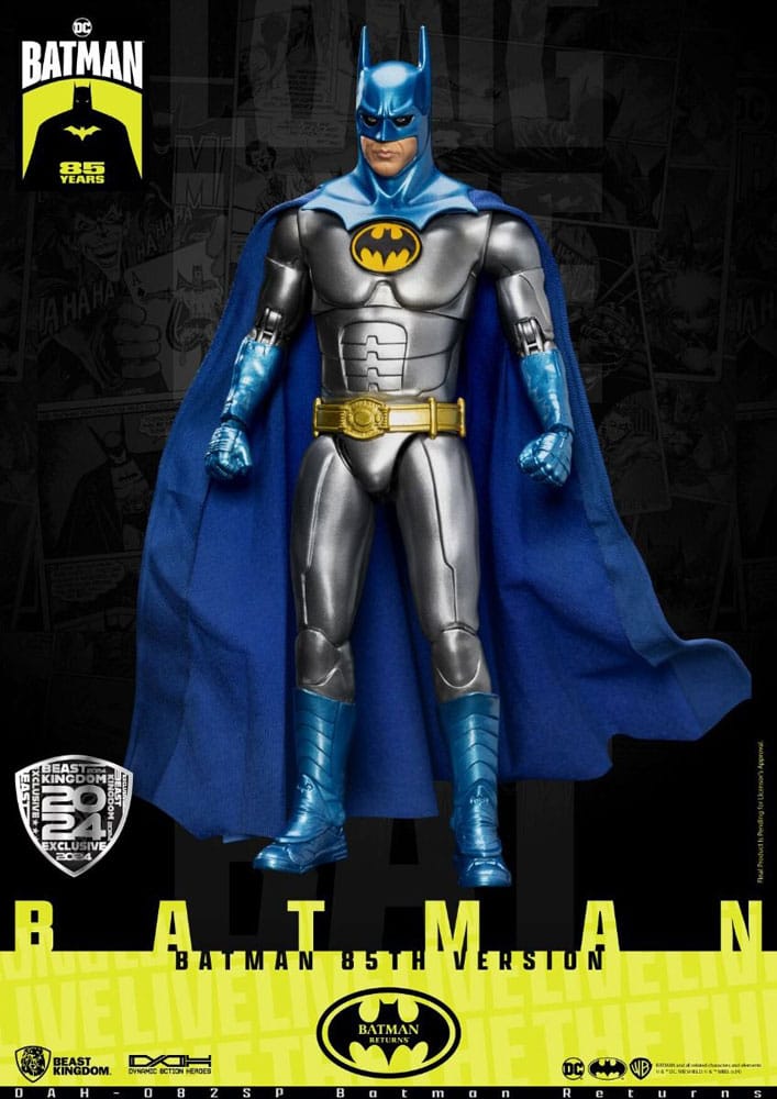 Figura articulada de Batman escala 1/9 con traje azul y dorado Beast Kingdom