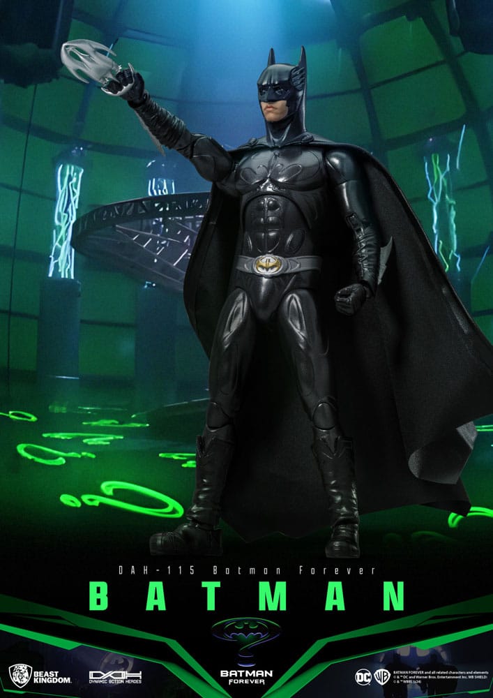 Batman de los 90 con detalles en negro y base expositora – escala 1/9