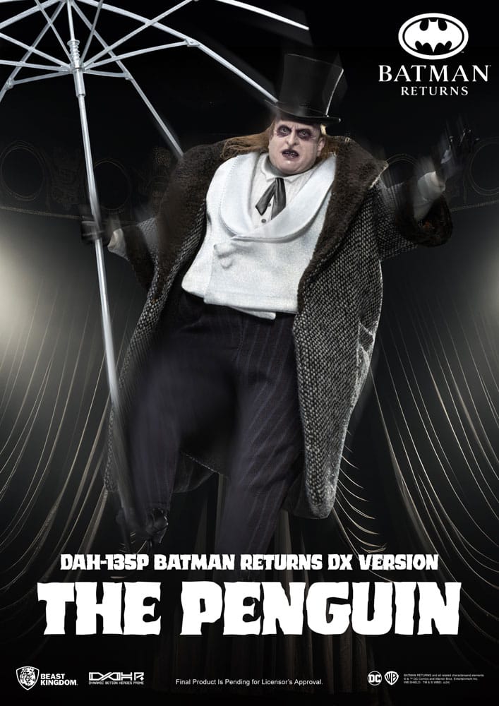 Figura The Penguin DX Version de Batman Returns con ropa de tela real y sombrero – Beast Kingdom