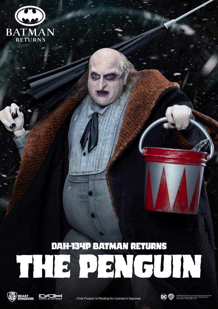 The Penguin articulado con ropa de tela y paraguas – versión limitada DC Comics