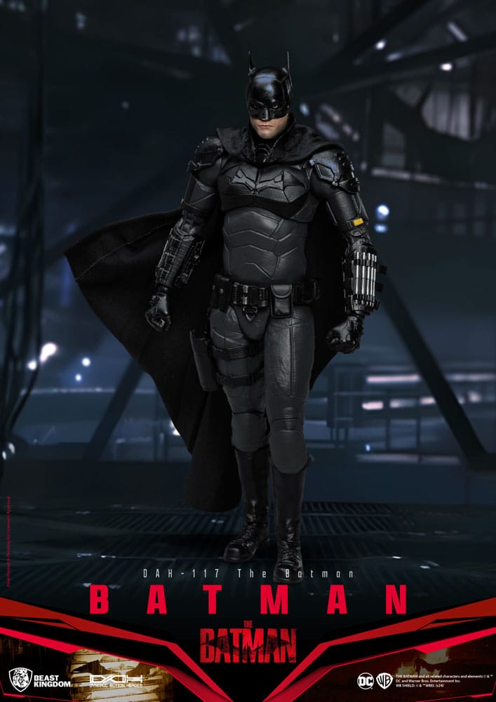 Figura articulada Batman The Batman con armadura negra y capa de tela – Beast Kingdom 21 cm