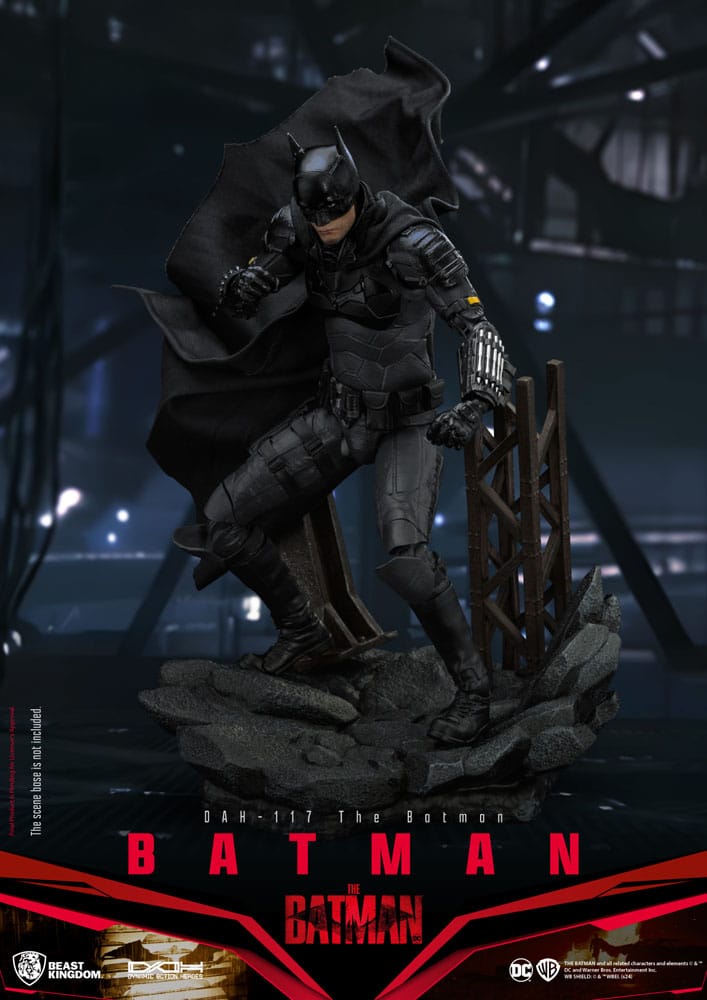 Diseño realista de Batman versión Robert Pattinson – figura Beast Kingdom