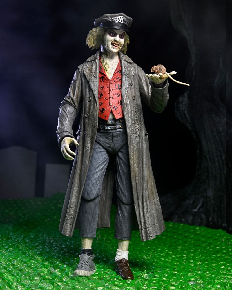 Beetlejuice con accesorios intercambiables y manos adicionales, figura NECA.