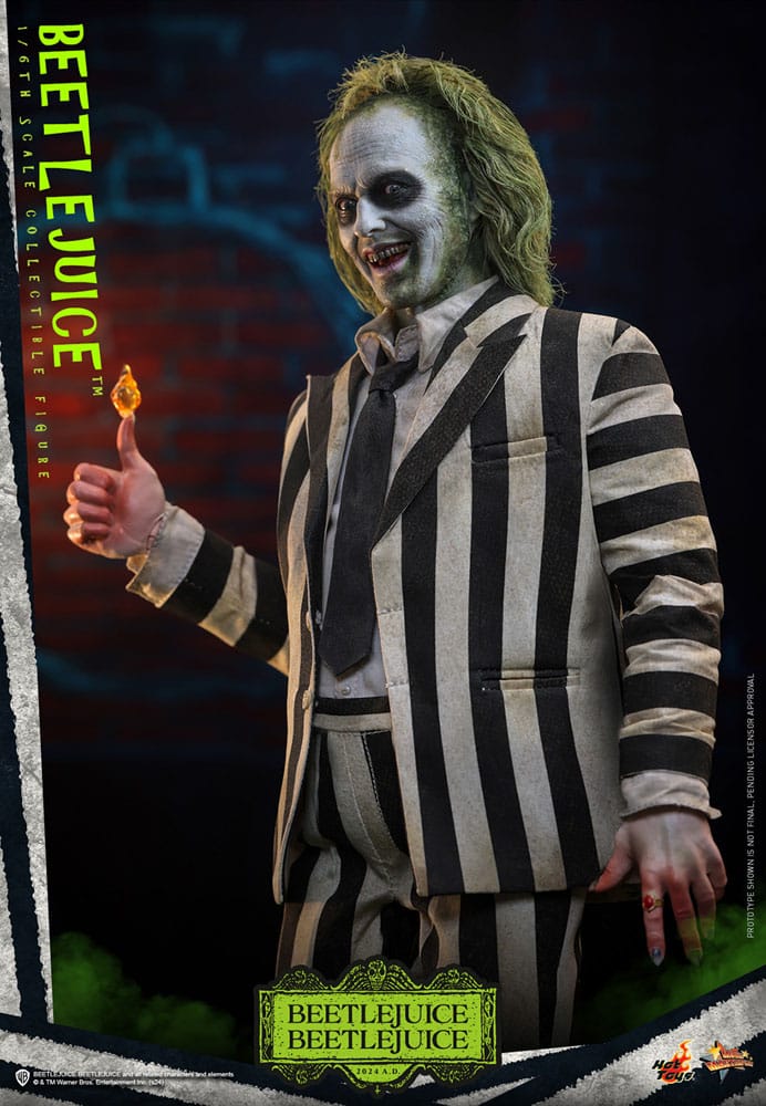 Base expositora temática y accesorios de la figura Beetlejuice Hot Toys