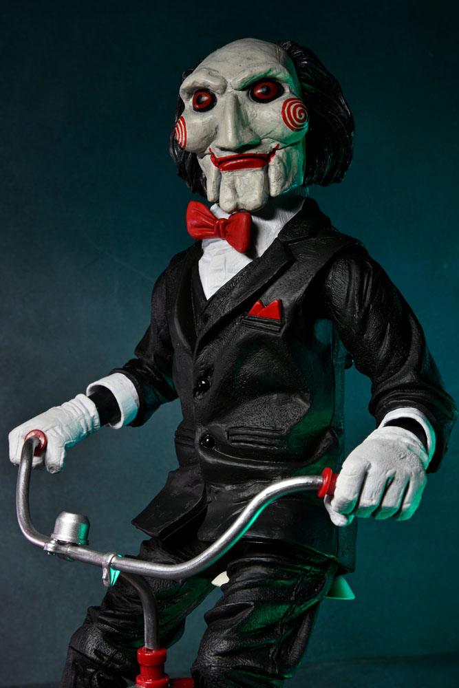 Figura coleccionista Billy Saw 30 cm NECA detalle