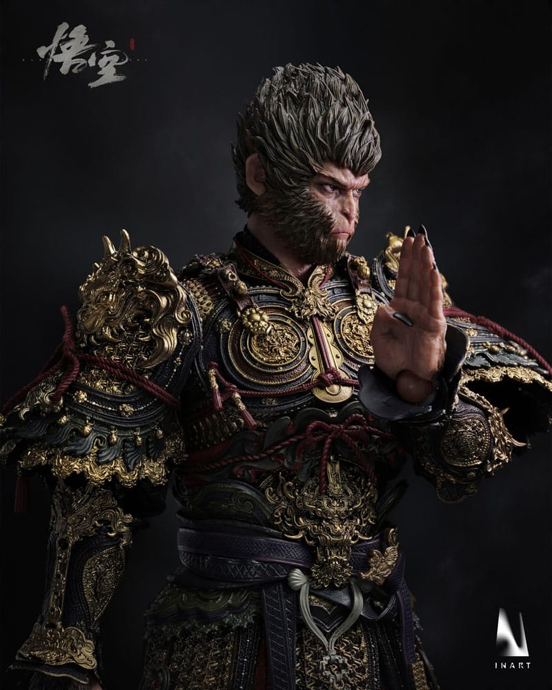 Base diorama y efectos de energía incluidos con la figura Wukong Black Myth – InArt 1/6.