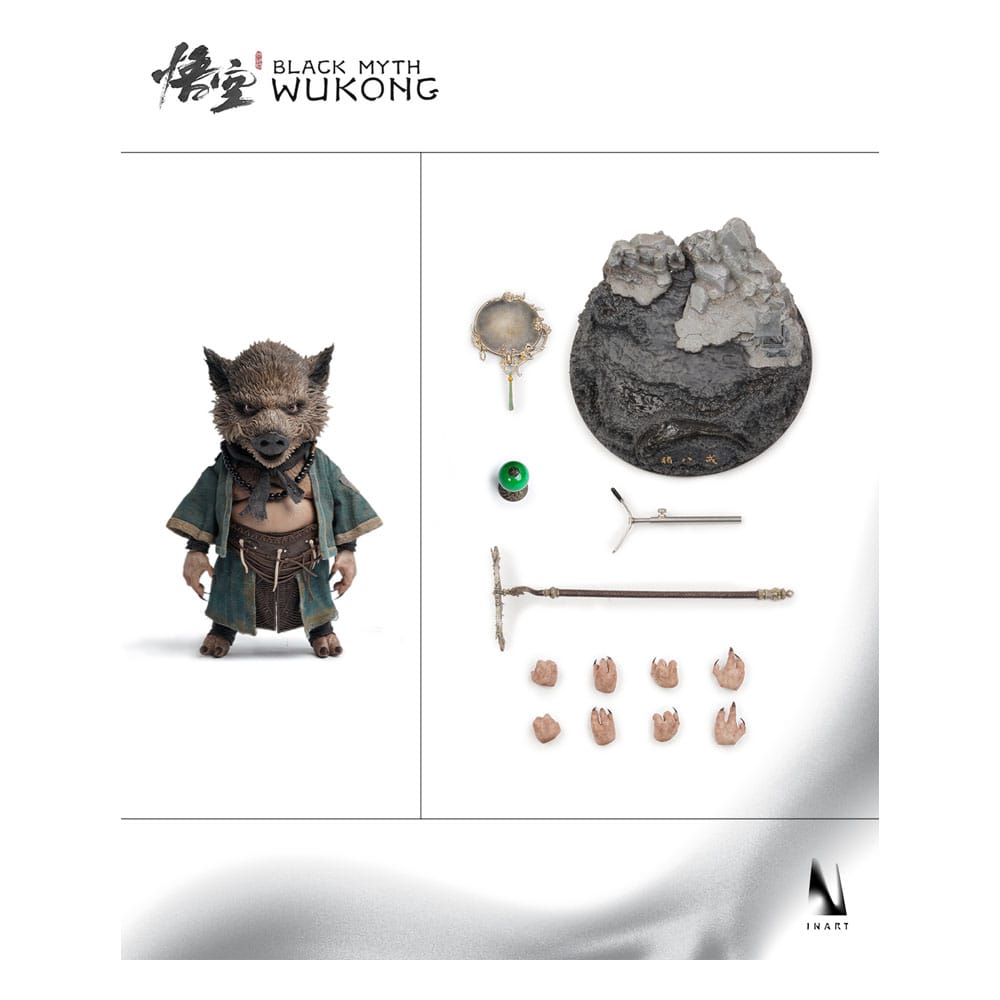 Figura Black Myth Zhu Bajie escala 1/6 de InArt con base diorama – vista frontal
