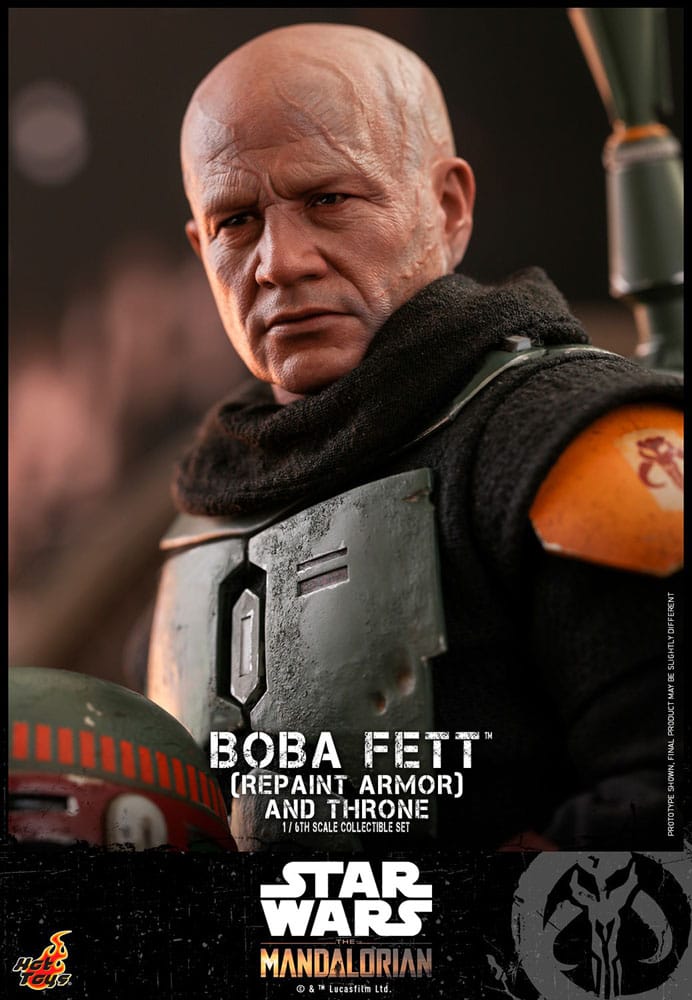 Figura articulada Boba Fett 30 cm con armadura repintada y accesorios Star Wars Hot Toys.