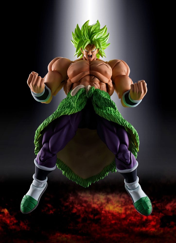 Broly Super Saiyan con el puño al frente en pose de batalla