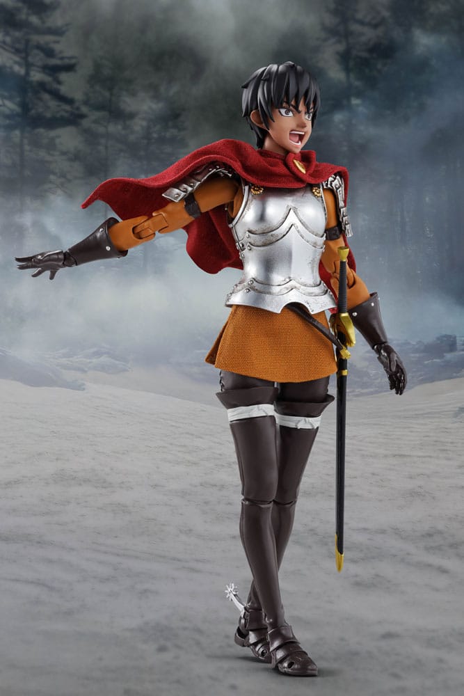 Detalles de escultura y expresión de la figura Casca de Berserk