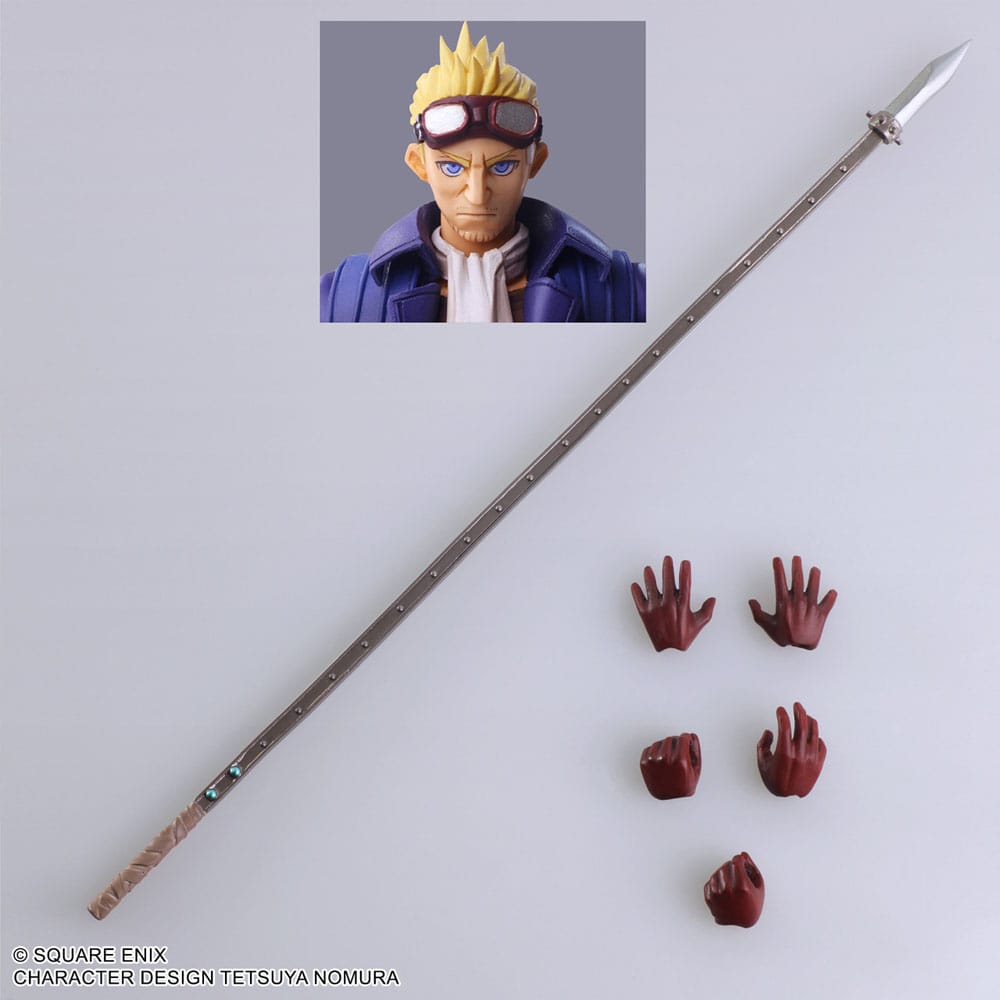 Cid Highwind Bring Arts Final Fantasy VII figura oficial articulada 15 cm.