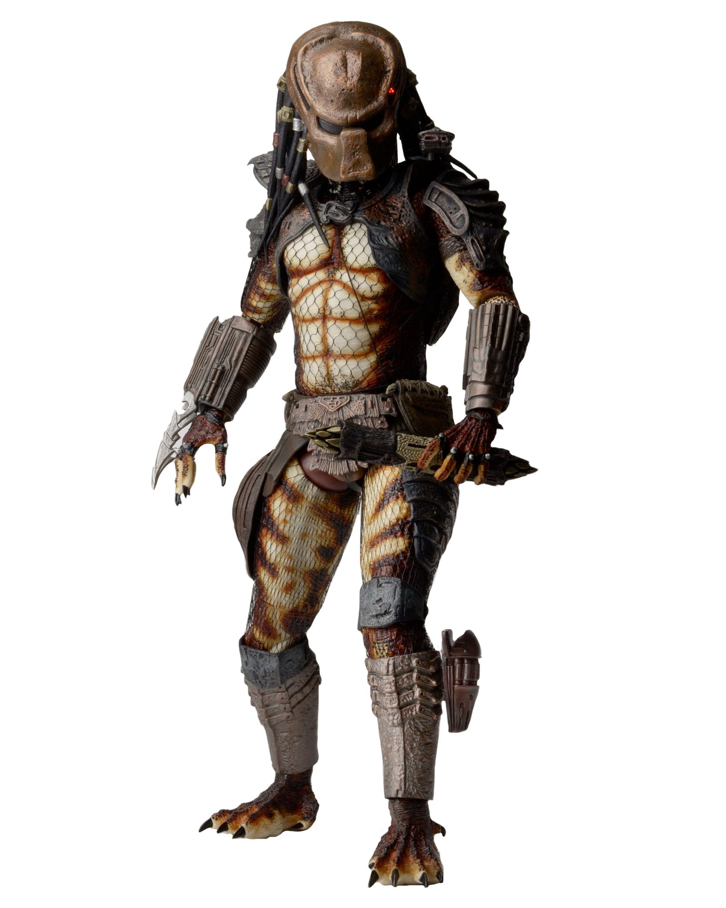 Vista completa de la figura Predator 2 articulada con diseño urbano.