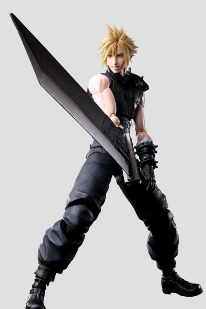 Figura articulada de Cloud Strife con la Buster Sword – Final Fantasy VII Play Arts Kai 27 cm