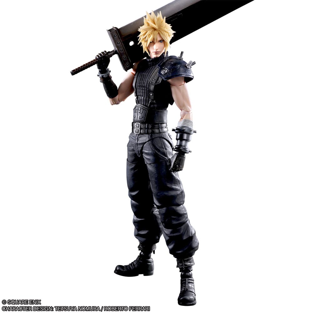 Cloud Strife sosteniendo su icónica espada Buster Sword – Figura Play Arts Kai 27 cm de Square Enix