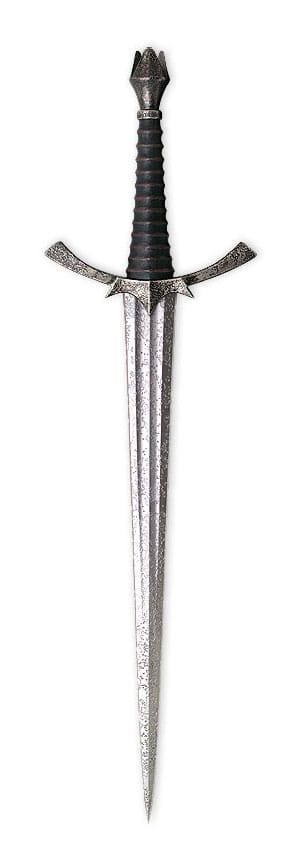 Detalle de la hoja de la daga del Rey Brujo réplica oficial de United Cutlery