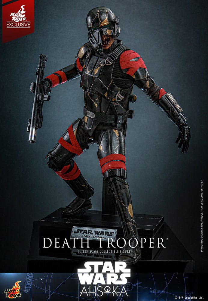 Figura Death Trooper 1/6 Hot Toys en pose de combate – Star Wars Ahsoka