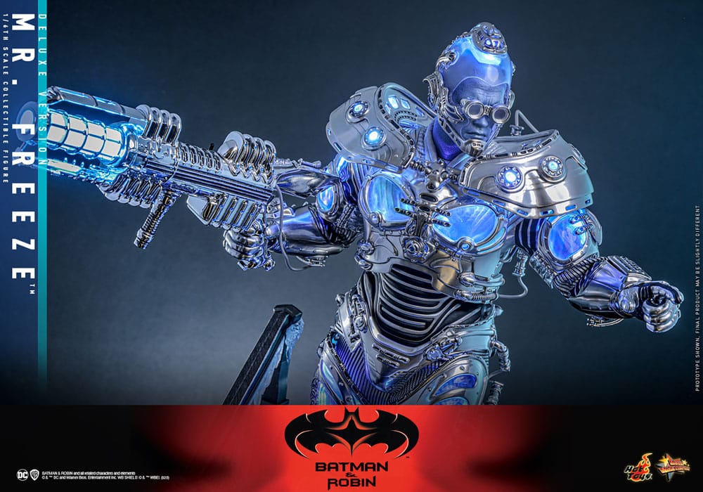 Base temática con efecto hielo incluida en la figura Mr. Freeze Deluxe – Hot Toys.