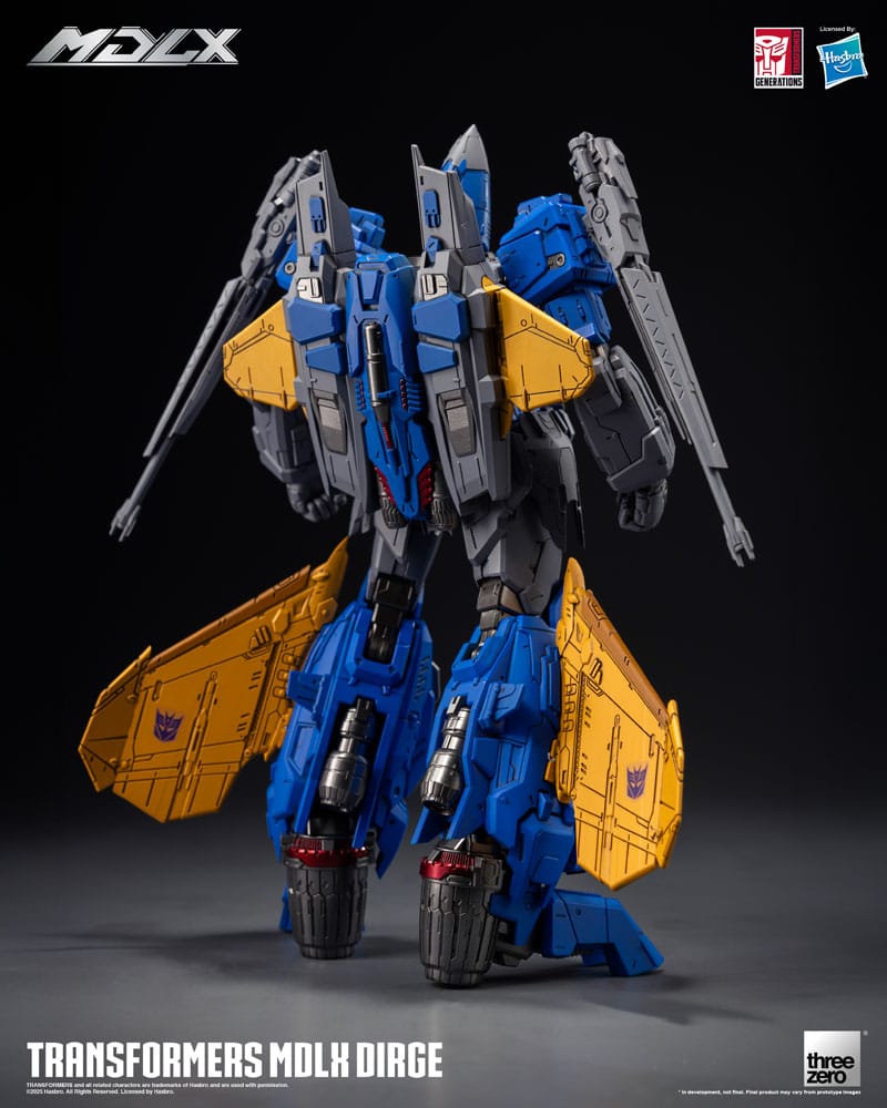 Accesorios incluidos en la figura Threezero MDLX Dirge – espadas, blásters y manos intercambiables.