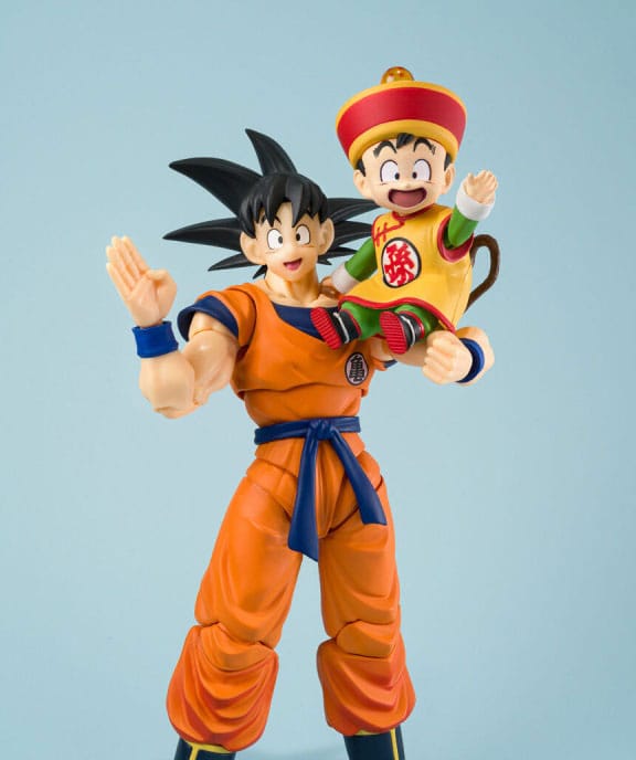 Dragon Ball Goku y Gohan niño con nube Kintoun Bandai Tamashii