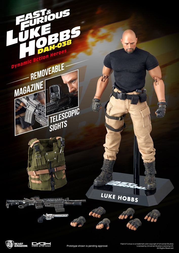 Figura escala 1/9 de Dwayne Johnson como Hobbs, versión Beast Kingdo