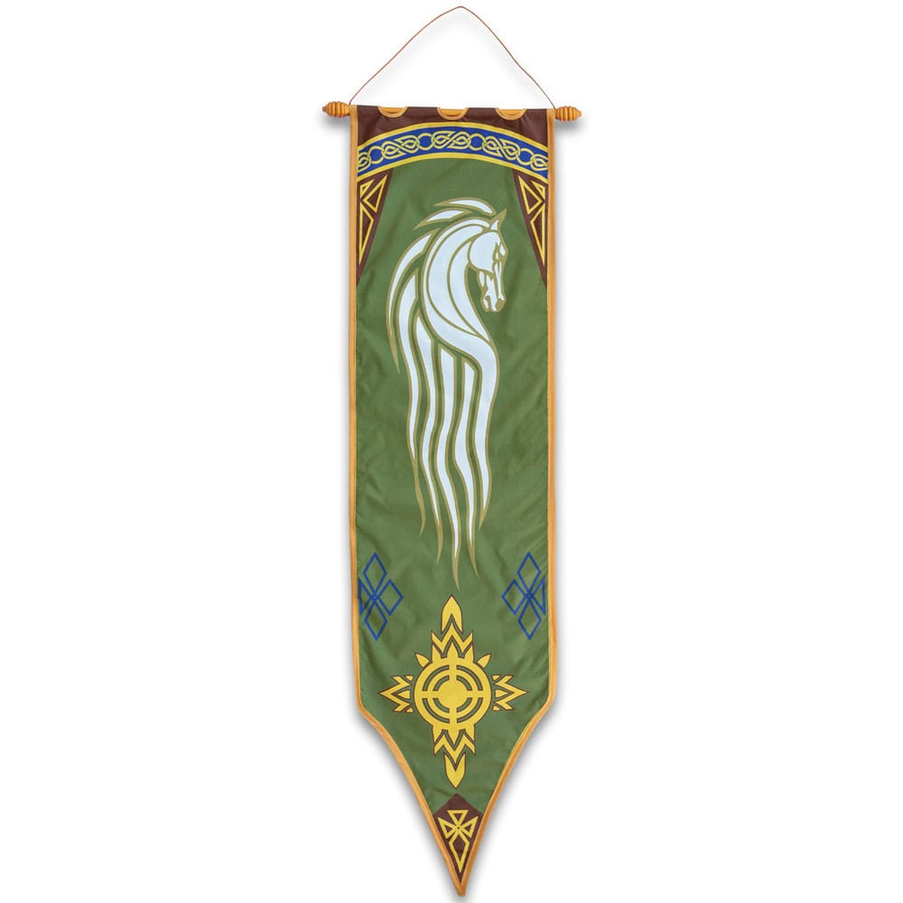 Réplica oficial del estandarte de Rohan 1/1 United Cutlery con licencia LOTR