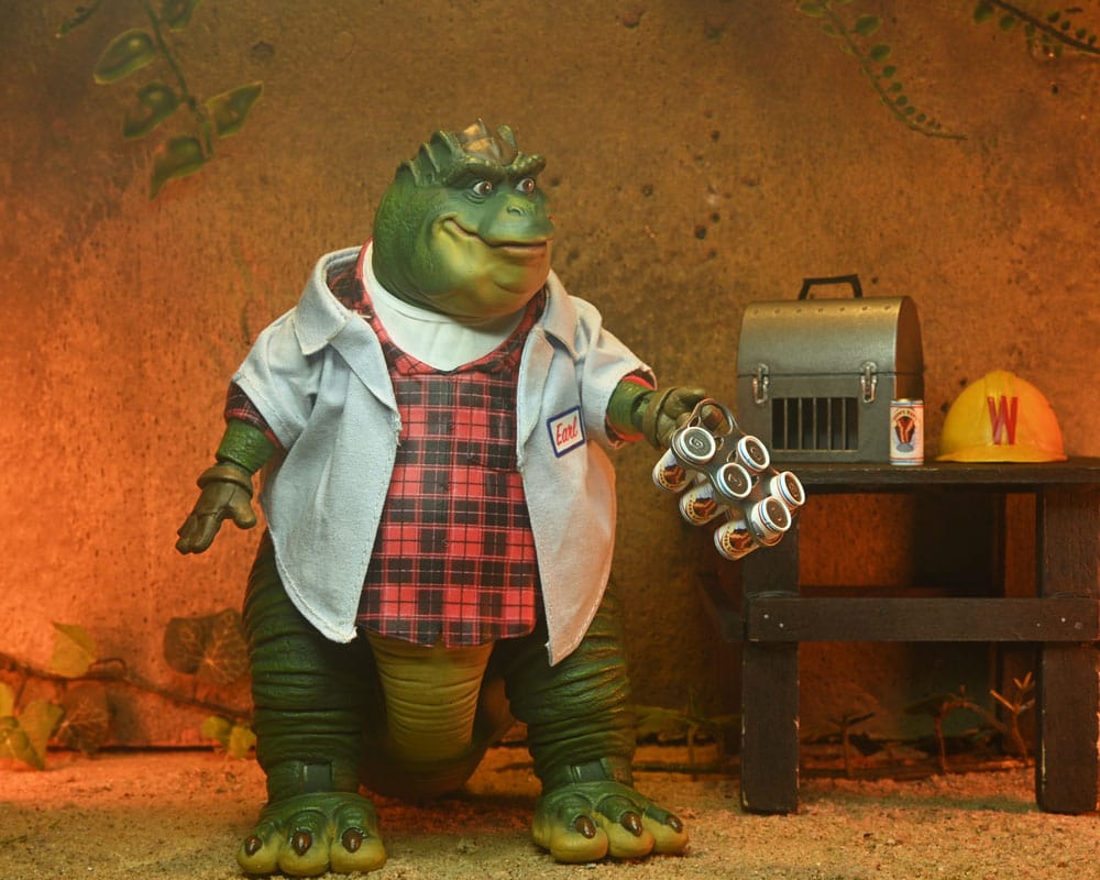 Earl Sinclair con cabezas y manos intercambiables, caja de herramientas incluida.
