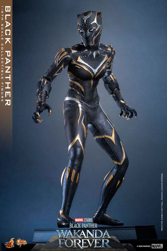 Figura Movie Masterpiece Black Panther Wakanda Forever con lanza