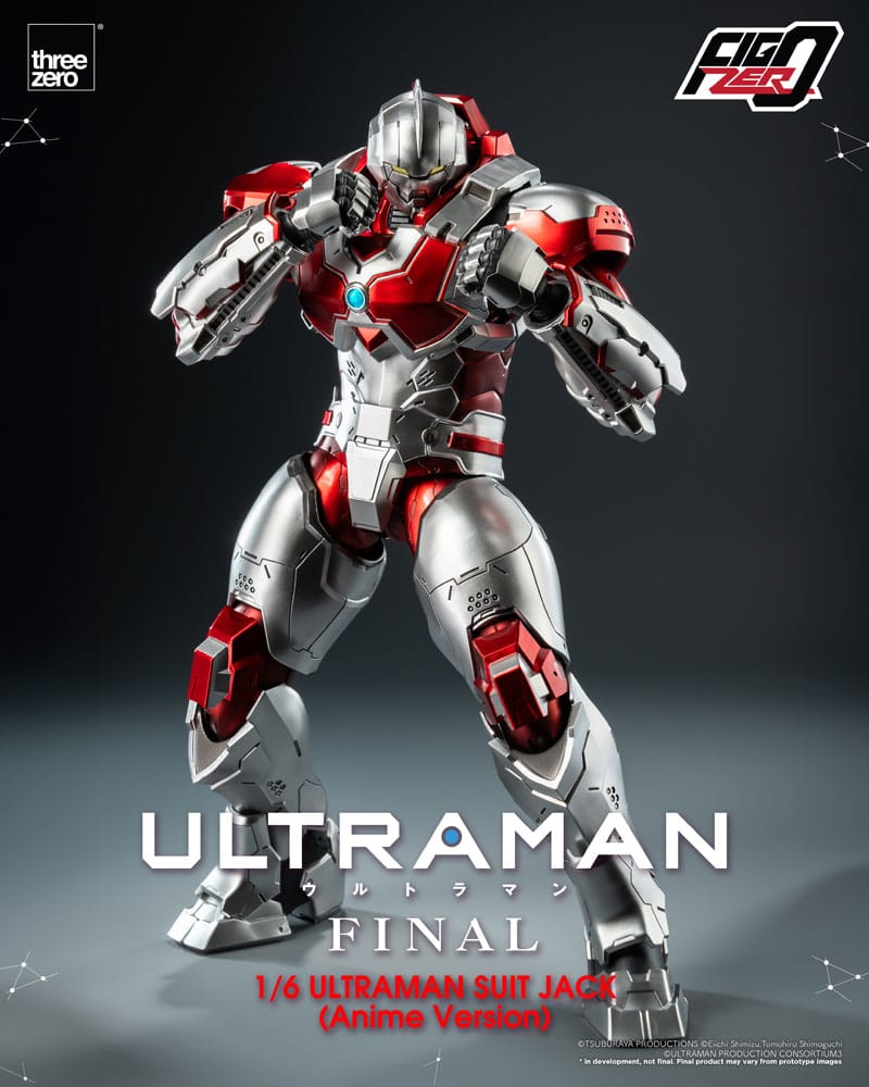 Detalle de diseño y accesorios de Ultraman Suit Jack escala 1/6 – Threezero.