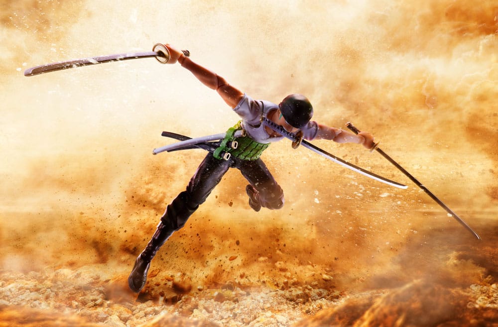 Accesorios y espadas incluidos con la figura de Zoro – One Piece Romance Dawn