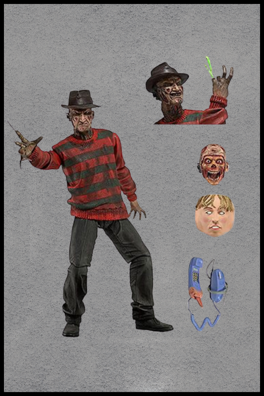 Figura coleccionista de Freddy Krueger 30º aniversario de NECA, 18 cm de altura.