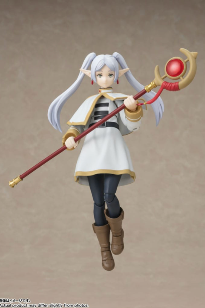 Figura articulada de Frieren con bastón mágico, 14 cm