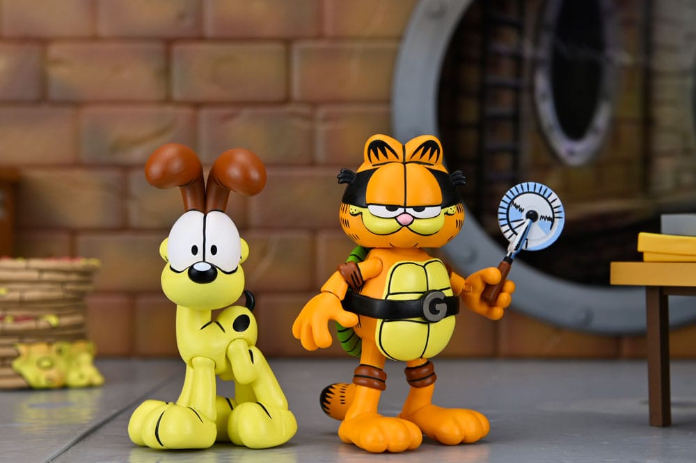Figuras Garfello y Odie NECA 2 pack TMNT Archie Comics crossover.