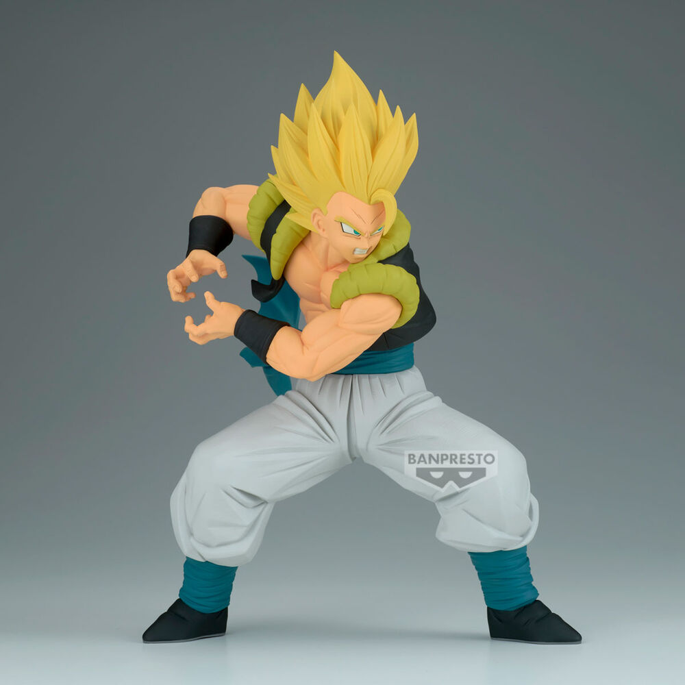 Vista trasera de Gogeta Grandista Super Saiyan, figura de exposición 20 cm oficial Banpresto.