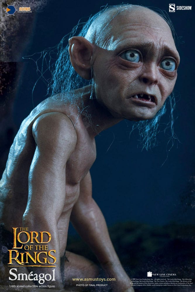 Figura articulada de Sméagol/Gollum con escultura realista – 20 cm