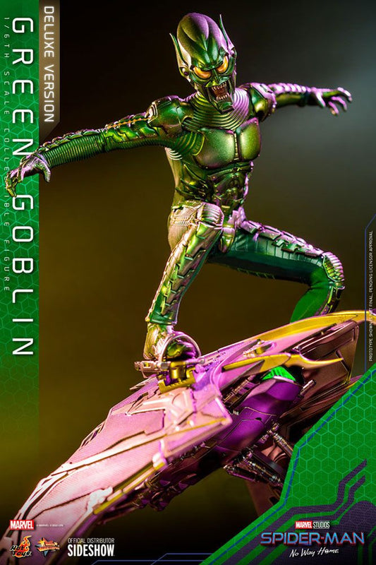Figura coleccionable Green Goblin Hot Toys escala 1/6 basada en Spider-Man: No Way Home.