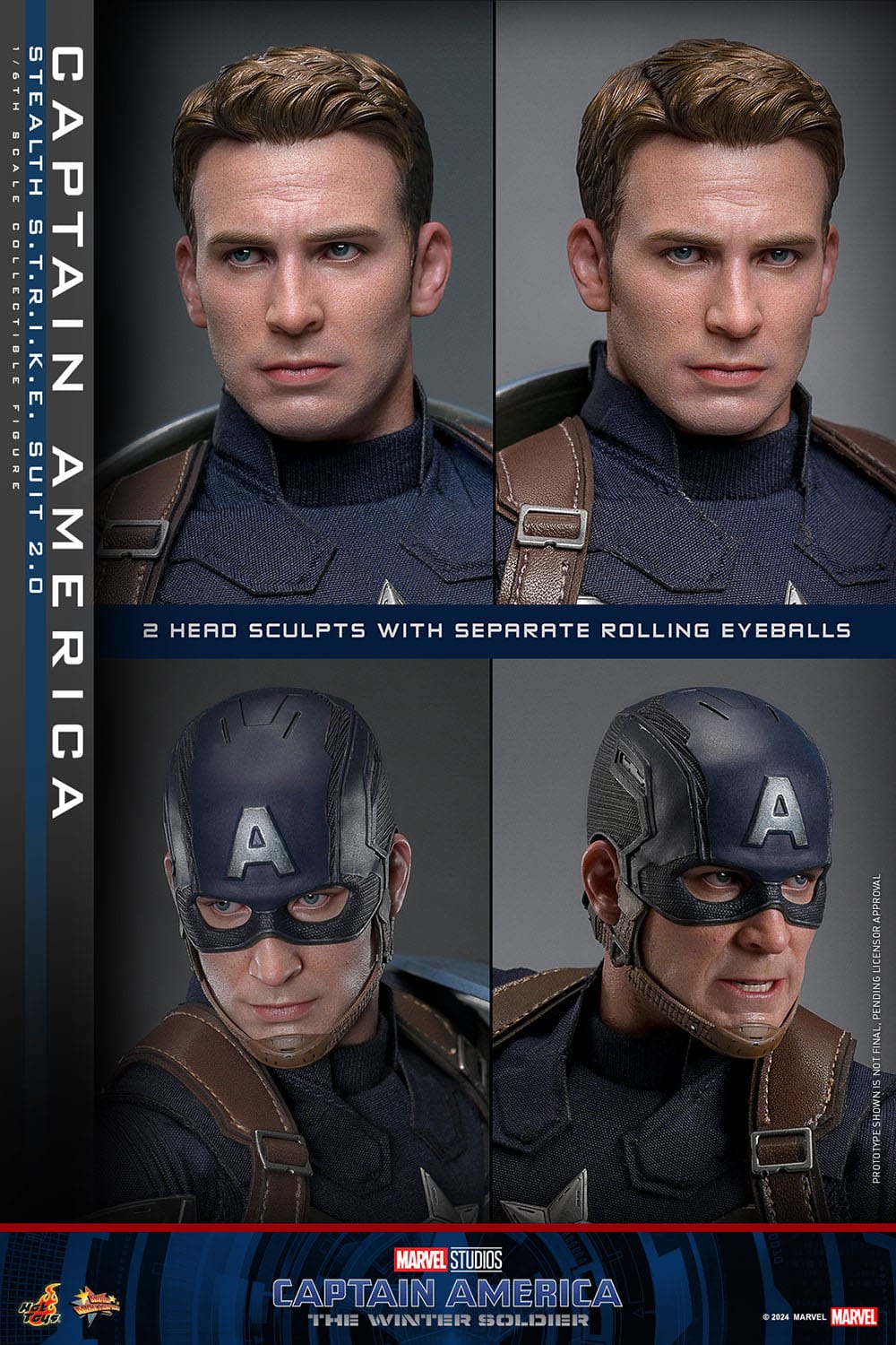 CAPTAIN AMERICA (STEALTH S.T.R.I.K.E. SUIT) 2.0 – FIGURA 1/6 ESCALA – HOT TOYS – MOVIE MASTERPIECE SERIES