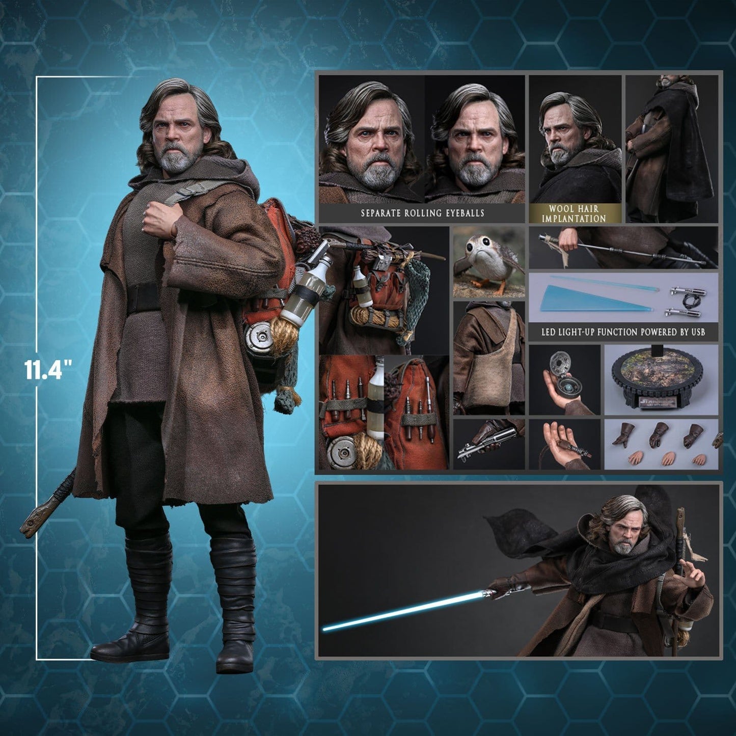 LUKE SKYWALKER ARTISAN HOT TOYS 1/6 STAR WARS 29 CM